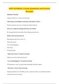 AVIT 414 Block 1 Exam Questions and Correct &NewLine;Answers