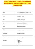 CDIP Certification Exam Questions and&NewLine;Answers with Verified Solutions &vert; Latest&NewLine;Updated 2026