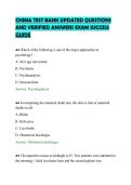 CHIMA TEST BANK UPDATED QUESTIONS&NewLine;AND VERIFIED ANSWERS EXAM SUCCESS&NewLine;GUIDE&NewLine;