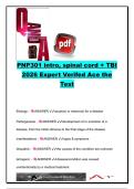 PNP301 Introduction Exam 2026 &vert; 100&plus; Exam Questions & Verified Answers &vert; Pathophysiology&comma; Traumatic Brain Injury &lpar;TBI&rpar;&comma; Spinal Cord Injury&comma; Intracranial Pressure & Neurological Disorders
