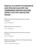 FINANCIAL ACCOUNTING FOR MANAGERS BY&NewLine;DAVID SPICELAND EXAM SCRIPT 2026&NewLine;COMPREHENSIVE QUESTIONS SOLUTIONS&NewLine;GRADED A PLUS COST ANALYSIS STUDY&NewLine;PACKAGE