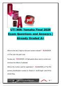 UTI MMI Yamaha Final Exam 2026 &vert; Universal Technical Institute &lpar;UTI&rpar; Marine Mechanics Institute &lpar;MMI&rpar; &vert; 250&plus; Exam Questions & Verified Answers &vert; Yamaha Outboard Systems&comma; Fuel Injection&comma; Ignition&comma; Electrical&comma; Rigging & Marine Service