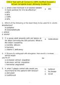 CDCA Test with all Correct & 100&percnt; Verified Answers &vert;Actual Complete Exam &vert;Already Graded A&plus;