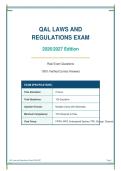QAL LAWS AND&NewLine;REGULATIONS EXAM&NewLine;2026&sol;2027 Edition