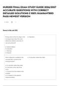 NUR200 FINAL EXAM STUDY GUIDE 2026&sol;2027 ACCURATE QUESTIONS WITH CORRECT DETAILED SOLUTIONS &vert;&vert; 100&percnt; GUARANTEED PASS NEWEST VERSION