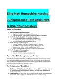 2026&sol;2027 Elite New Hampshire Nursing Jurisprudence Test Bank &lpar;RSA 326-B&rpar; &vert; 36&plus; Q&A&comma; Rationales & Cheat Sheets