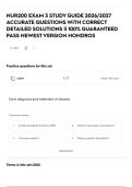 NUR200 EXAM 3 STUDY GUIDE 2026&sol;2027 ACCURATE QUESTIONS WITH CORRECT DETAILED SOLUTIONS &vert;&vert; 100&percnt; GUARANTEED PASS NEWEST VERSION HONDROS