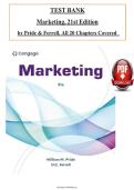 Marketing&comma; 21st Edition &lpar;Pride & Ferrell&rpar; - Test Bank