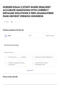 NUR200 EXAM 2 STUDY GUIDE 2026&sol;2027 ACCURATE QUESTIONS WITH CORRECT DETAILED SOLUTIONS &vert;&vert; 100&percnt; GUARANTEED PASS NEWEST VERSION HONDROS