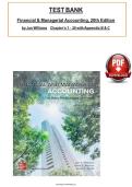 Financial & Managerial Accounting&comma; 20th Edition &lpar;Williams et al&period;&rpar; - Test Bank