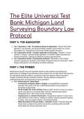 2026&sol;2027 &lbrack;S-TIER&rsqb; Elite Michigan Land Surveying Boundary Law Protocol Test Bank &vert; 69&plus; Expert Scenarios & Answers