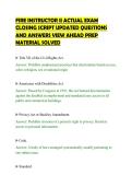 FIRE INSTRUCTOR II ACTUAL EXAM&NewLine;CLOSING SCRIPT UPDATED QUESTIONS&NewLine;AND ANSWERS VIEW AHEAD PREP&NewLine;MATERIAL SOLVED&NewLine;