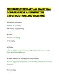 FIRE INSTRUCTOR II ACTUAL EXAM FINAL&NewLine;COMPREHENSIVE ASSESSMENT TEST&NewLine;PAPER QUESTIONS AND SOLUTIONS&NewLine;