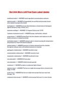 Biol 2444 Micro LAB Final Exam Latest Update