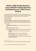 690 Test 2 DBT Possible Questions &lpar;Latest 2026&sol;2027 Update&rpar; Questions and Verified Answers &vert; 100&percnt; Correct &vert; Grade A&NewLine;&NewLine;