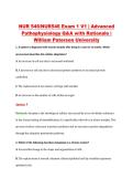 NUR 546&sol;NUR546 Exam 1 V1 &vert; Advanced &NewLine;Pathophysiology Q&A with Rationale &vert; &NewLine;William Paterson University 