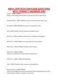 AMCA Certification Exam 2025 &ndash; Complete Practice Questions with Correct Answers and Exam Preparation Guide