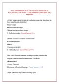 WGU D196 PRINCIPLES OF FINANCIAL & MANEGERIAL ACCOUNTING &vert;OA STUDY GUIDE&comma; VERIFIED QUESTIONS AND ANSWERS