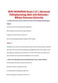 NUR 546&sol;NUR546 Exam 2 V1 &vert; Advanced &NewLine;Pathophysiology Q&A with Rationale &vert; &NewLine;William Paterson University 