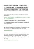 BARNEY FLETCHER REAL ESTATE STUDY&NewLine;GUIDE 2026 REAL ESTATE FINANCE AND&NewLine;VALUATION QUESTIONS AND ANSWERS
