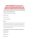 NUR 546&sol;NUR546 Final Exam V2 &vert; &NewLine;Advanced Pathophysiology Q&A with &NewLine;Rationale &vert; William Paterson University 