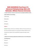 NUR 546&sol;NUR546 Final Exam V3 &vert; &NewLine;Advanced Pathophysiology Q&A with &NewLine;Rationale &vert; William Paterson University 