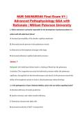 NUR546 Final Exam V1&ndash;V3 &vert; Advanced Pathophysiology &vert; William Paterson University &vert; Q&A with Rationale &lpar;NUR 546 Final Exam&rpar;