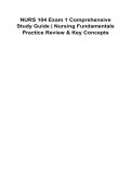 NURS 104 Exam 1 Comprehensive Study Guide &ndash; Nursing Fundamentals Practice Review & Key Concepts 2025&sol; 2026 100&percnt; Verified with Correct Questions and Answers with Solution