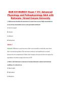 NUR 631&sol;NUR631 Exam 1 V3 &vert; Advanced &NewLine;Physiology and Pathophysiology Q&A with &NewLine;Rationale &vert; Grand Canyon University 