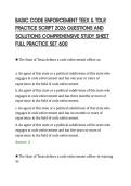 BASIC CODE ENFORCEMENT TEEX & TDLR&NewLine;PRACTICE SCRIPT 2026 QUESTIONS AND&NewLine;SOLUTIONS COMPREHENSIVE STUDY SHEET&NewLine;FULL PRACTICE SET 600