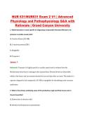 NUR 631&sol;NUR631 Exam 2 V1 &vert; Advanced &NewLine;Physiology and Pathophysiology Q&A with &NewLine;Rationale &vert; Grand Canyon University