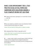 BASIC CODE ENFORCEMENT TEEX & TDLR&NewLine;PRACTICE EXAM ACTUAL PAPER 2026&NewLine;QUESTIONS WITH SOLUTIONS GRADED A&NewLine;PLUS COMPLETE REVIEW SET 600 ITEMS