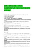 CMN 548 MODULE 1 STUDY QUESTIONS WITH VERIFIED ANSWERS 2026-2027&period;