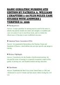 BASIC GERIATRIC NURSING 8TH&NewLine;EDITION BY PATRICIA A&period; WILLIAMS&NewLine;&vert; CHAPTERS 1&ndash;20 PLUS NCLEX CASE&NewLine;STUDIES WITH ANSWERS &vert;&NewLine;VERIFIED A&plus; 2026