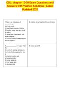CDL&colon; chapter 16-20 Exam Questions and&NewLine;Answers with Verified Solutions &vert; Latest&NewLine;Updated 2026&NewLine;