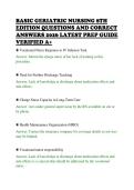 BASIC GERIATRIC NURSING 8TH&NewLine;EDITION QUESTIONS AND CORRECT&NewLine;ANSWERS 2026 LATEST PREP GUIDE&NewLine;VERIFIED A&plus;