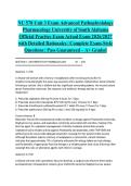 NU 578 Unit 3 Exam Advanced Pathophysiology Pharmacology University of South Alabama Official Practice Exam Actual Exam 2026&sol;2027 with Detailed Rationales &vert; Complete Exam-Style Questions &vert; Pass Guaranteed &ndash; A&plus; Graded&NewLine;&NewLine;