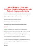 NUR 1172&sol;NUR1172 Exam 4 V2 &vert; &NewLine;Nutritional Principles in Nursing Q&A with &NewLine;Rationale &vert; Rasmussen University