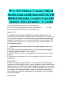 WGU D333 Ethics in Technology Official Practice Exam Actual Exam 2026&sol;2027 with Detailed Rationales &vert; Complete Exam-Style Questions &vert; Pass Guaranteed &ndash; A&plus; Graded&NewLine;&NewLine;