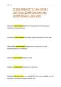 CT DDS MED CERT STUDY GUIDE CERTIFIED EXAM Questions wth correct Answers 2026-2027