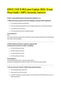 FDNY COF P-98 Latest Update 2026 &vert; Exam Prep Guide &vert; 100&percnt; Accurate Answers&NewLine;