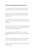 SIE Exam with Questions and Answers
