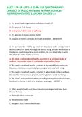 NACE 1 PN-RN ACTUAL EXAM 110 QUESTIONS AND &NewLine;CORRECT DETAILED ANSWERS WITH RATIONALES &NewLine;&lpar;VERIFIED ANSWERS&rpar; &vert;ALREADY GRADED A&plus;