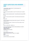 CBEST QUESTIONS AND ANSWERS 2023&period; LATEST UPDATED VERSION