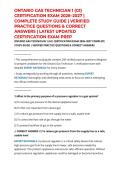 ONTARIO GAS TECHNICIAN 1 &lpar;G1&rpar; CERTIFICATION EXAM 2026&ndash;2027 &vert; COMPLETE STUDY GUIDE &vert; VERIFIED PRACTICE QUESTIONS & CORRECT ANSWERS &vert; LATEST UPDATED CERTIFICATION EXAM PREP