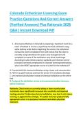 Colorado Esthetician Licensing Exam &NewLine;Practice Questions And Correct Answers &NewLine;&lpar;Verified Answers&rpar; Plus Rationale 2026 &NewLine;Q&A&vert; Instant Download Pdf 