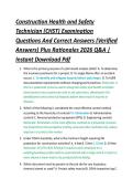 Construction Health and Safety &NewLine;Technician &lpar;CHST&rpar; Examination &NewLine;Questions And Correct Answers &lpar;Verified &NewLine;Answers&rpar; Plus Rationales 2026 Q&A &vert; &NewLine;Instant Download Pdf 