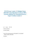 NP 235 Exam 1 &lpar;units 1-3&rpar; Multiple Choice 2026-2027 Latest Questions & Answers 100- Accurate Solutions For Guaranteed Success Expert-Verified&comma; Graded A&plus;&period;&NewLine;&NewLine;