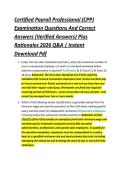 Certified Payroll Professional &lpar;CPP&rpar; &NewLine;Examination Questions And Correct &NewLine;Answers &lpar;Verified Answers&rpar; Plus &NewLine;Rationales 2026 Q&A &vert; Instant &NewLine;Download Pdf 