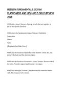 HESI LPN FUNDAMENTALS 2 EXAM&NewLine;FLASHCARDS AND HIGH-YIELD SKILLS REVIEW&NewLine;2026&NewLine;